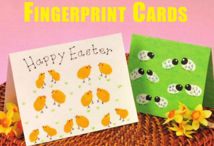 Fingerprint Easter cards